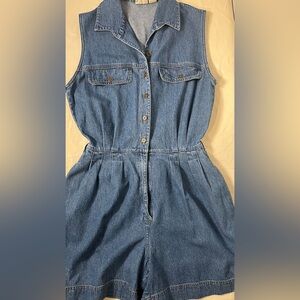 Vintage St. John's Bay Sleeveless Denim Romper Size 12M